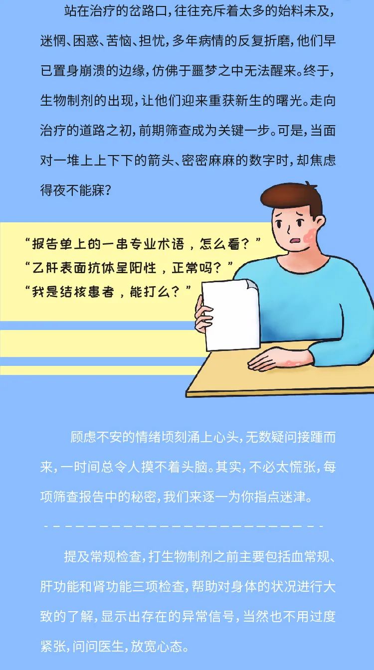 打生物制剂前筛查这么多，有必要都做吗？