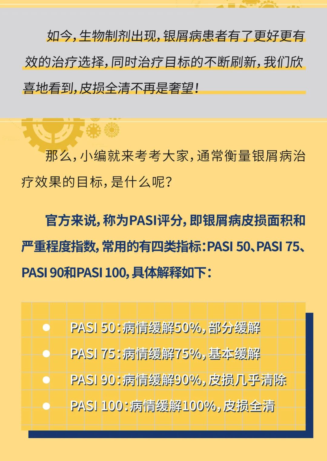 银屑病究竟应该治到什么地步？我现在这样应该满意吗？