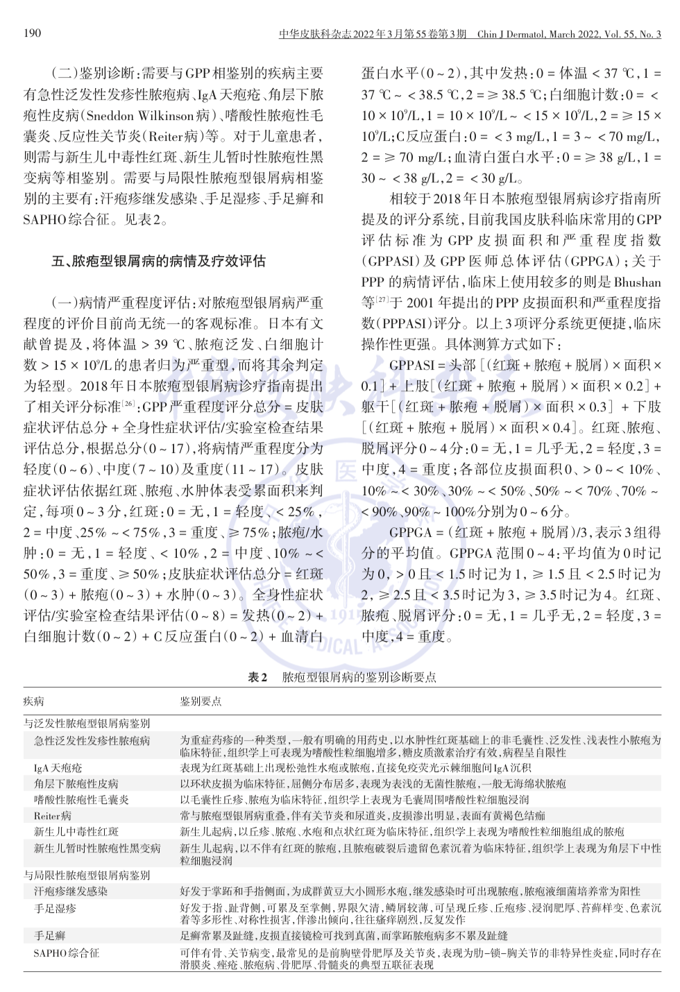 【最新】脓疱型银屑病诊疗中国专家共识（2022版）
